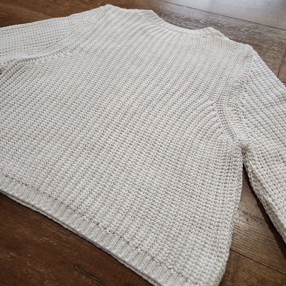 Sezane Beige Cable Knit Crew Neck Sweater - Picture 9 of 9